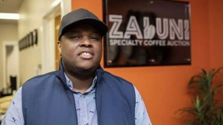 Laban Njuguna, Co-founder of the Zabuni Specialty Coffee Auction at its Nebraska offices